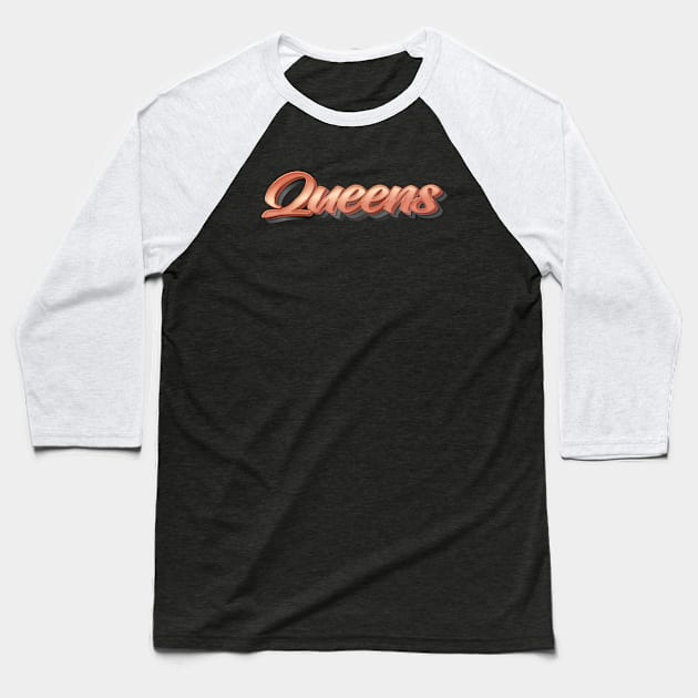 Queens New York Baseball T-Shirt by ProjectX23Red